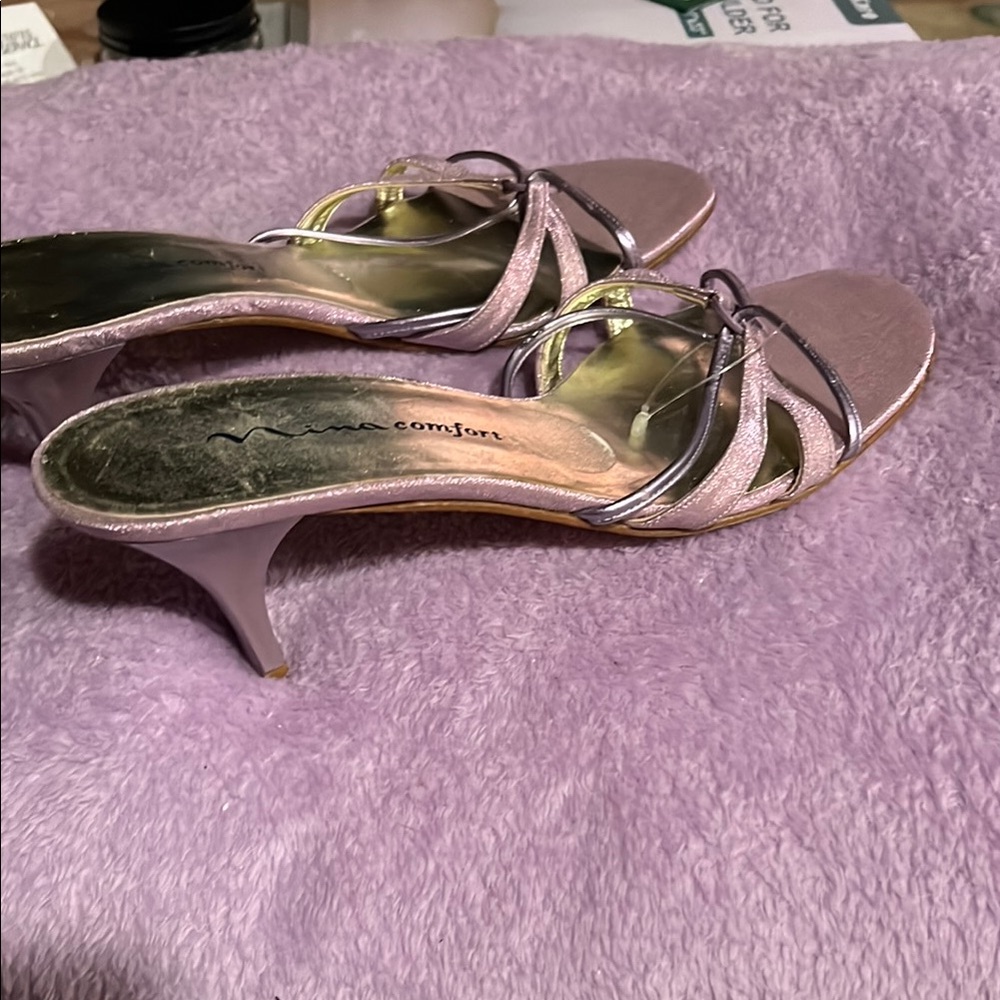 Nina Pink Metallic Heels - Picture 4 of 8